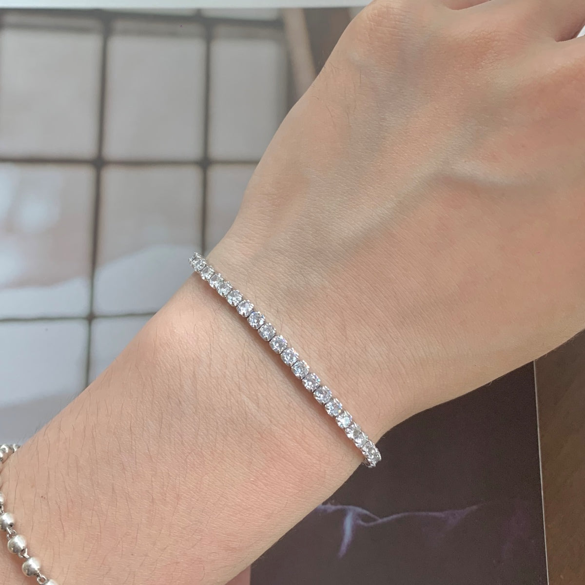 [Clover Jewelry]Sparkling Round Cut Daily Bracelet