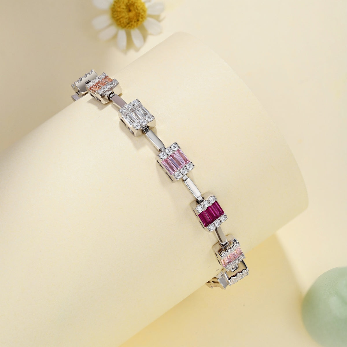 [Clover Jewelry]Dainty Charming Emerald Cut Daily Bracelet