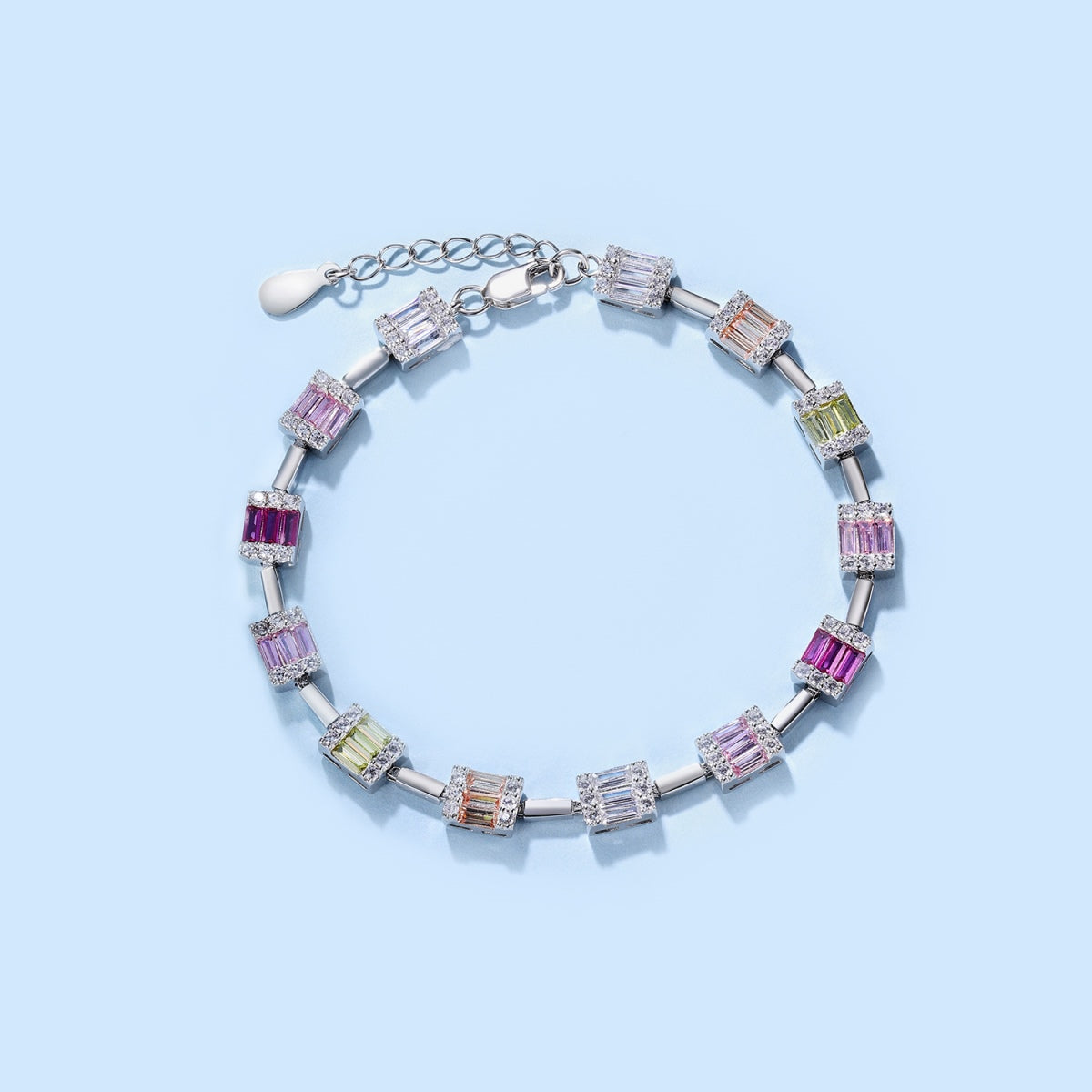 [Clover Jewelry]Dainty Charming Emerald Cut Daily Bracelet