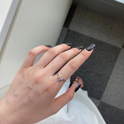 [Clover Jewelry]Radiant Colorful Multi Cut Daily Ring