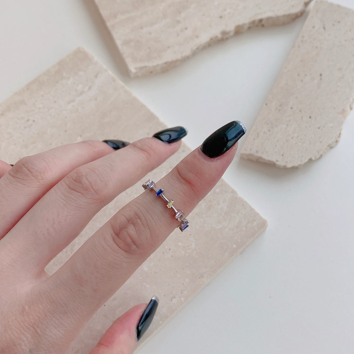 [Clover Jewelry]Unique Trapezoid Cut Daily Ring