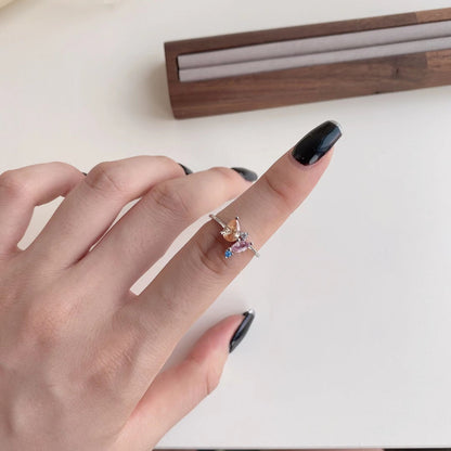 [Clover Jewelry]Radiant Colorful Multi Cut Daily Ring