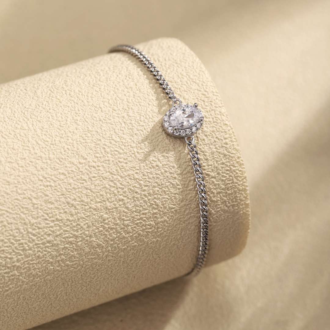 [Clover Jewelry]Exquisite Oval Shape Bracelet