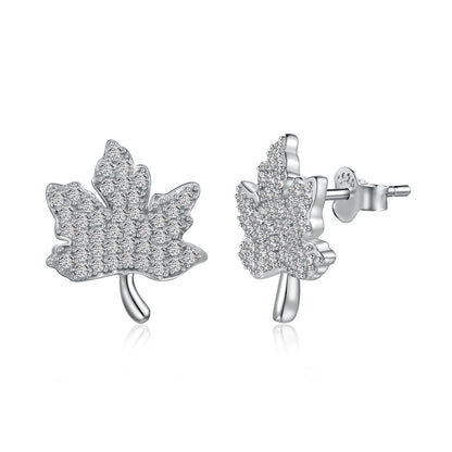 [Clover Jewelry]Exquisite Maple Leaf Design Earrings