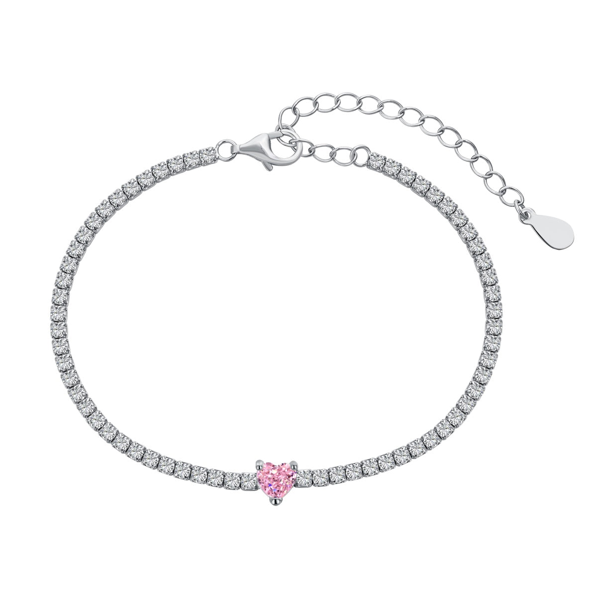 [Clover Jewelry]0.5 Carat Elegant Romantic Heart Shape Lover Bracelet