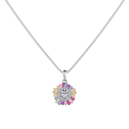 [Clover Jewelry]Charming Flower Colorful Necklace