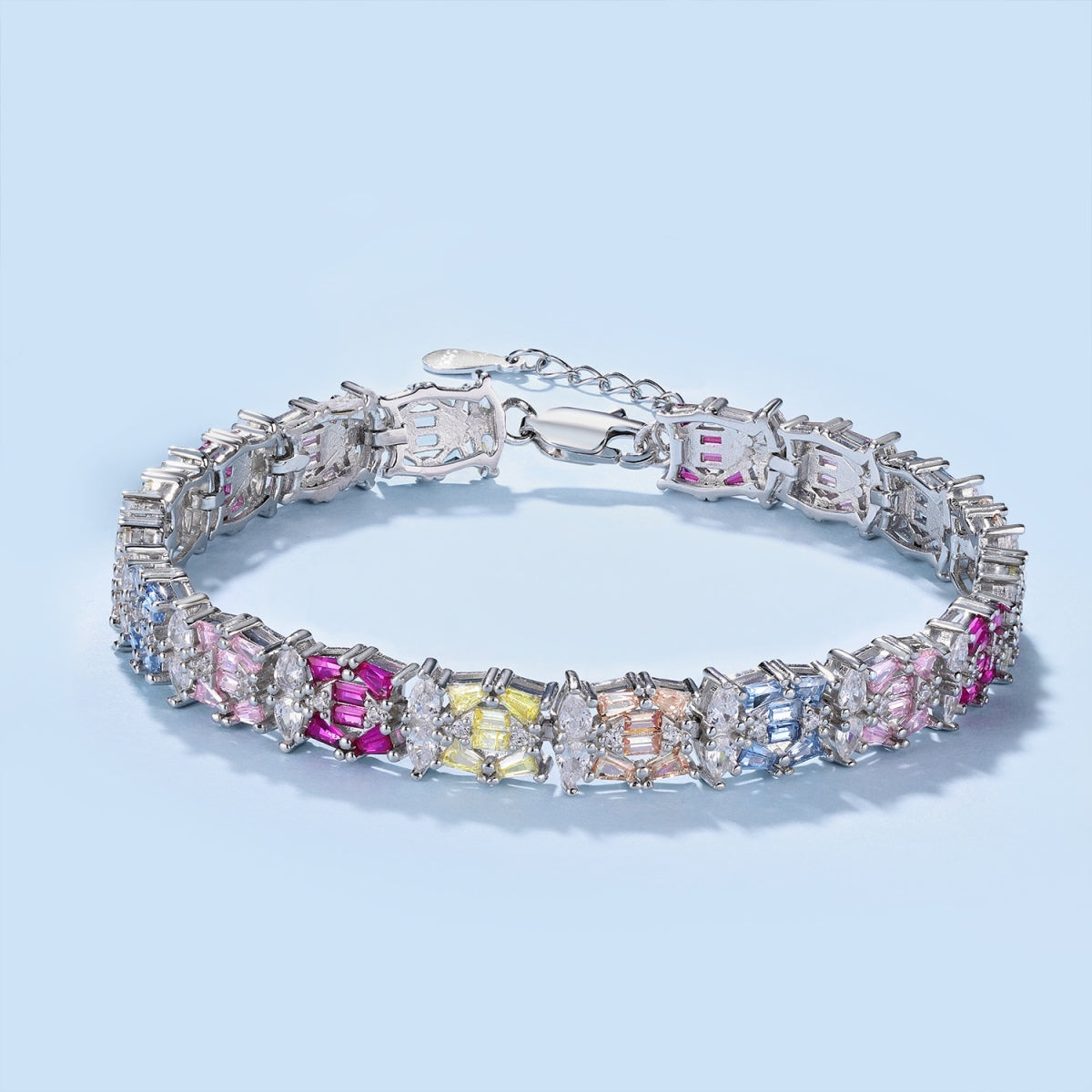 [Clover Jewelry]Delicate Colorful Multi Cut Party Bracelet