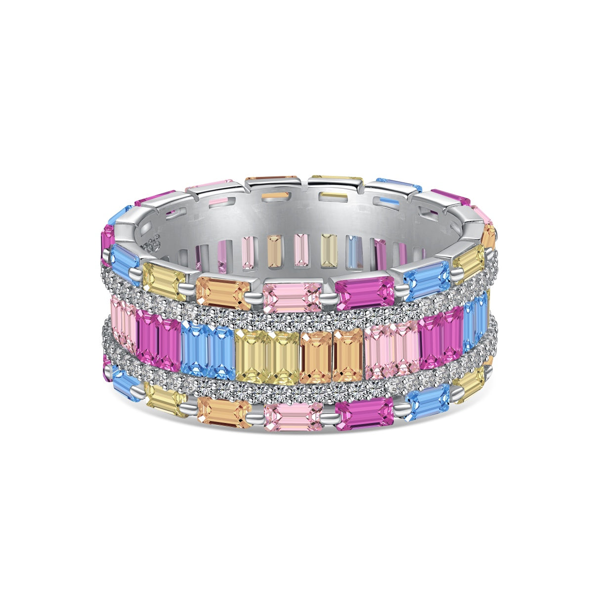 [Clover Jewelry]Dazzling Colorful Radiant Cut Party Ring