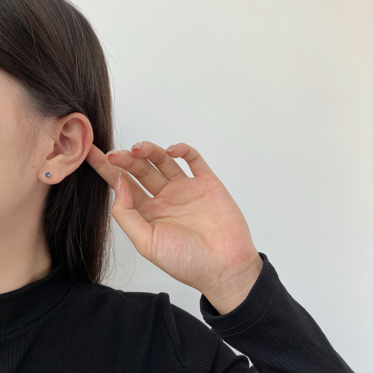 [Clover Jewelry]Sparkling Colorful Round Shape Earrings