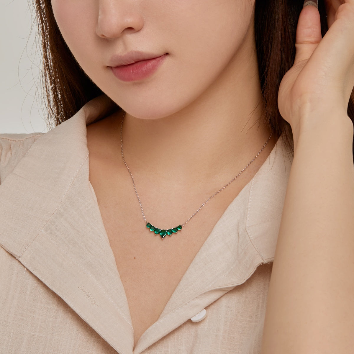 [Clover Jewelry]Dainty Colorful Heart Necklace