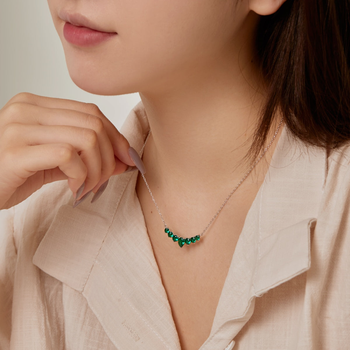 [Clover Jewelry]Dainty Colorful Heart Necklace