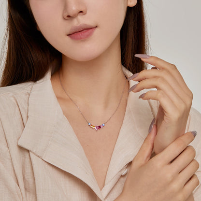 [Clover Jewelry]Dainty Colorful Heart Necklace