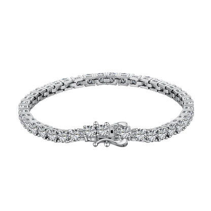 [Clover Jewelry]Luxurious Ornate Round Cut Tennis Bracelet