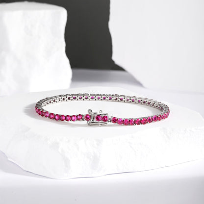 [Clover Jewelry]Radiant Colorful Round Cut Party Bracelet