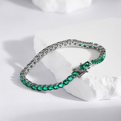 [Clover Jewelry]Radiant Colorful Round Cut Party Bracelet