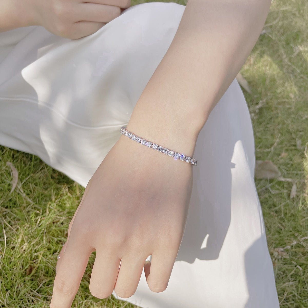 [Clover Jewelry]Radiant Colorful Round Cut Party Bracelet