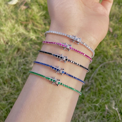 [Clover Jewelry]Radiant Colorful Round Cut Party Bracelet