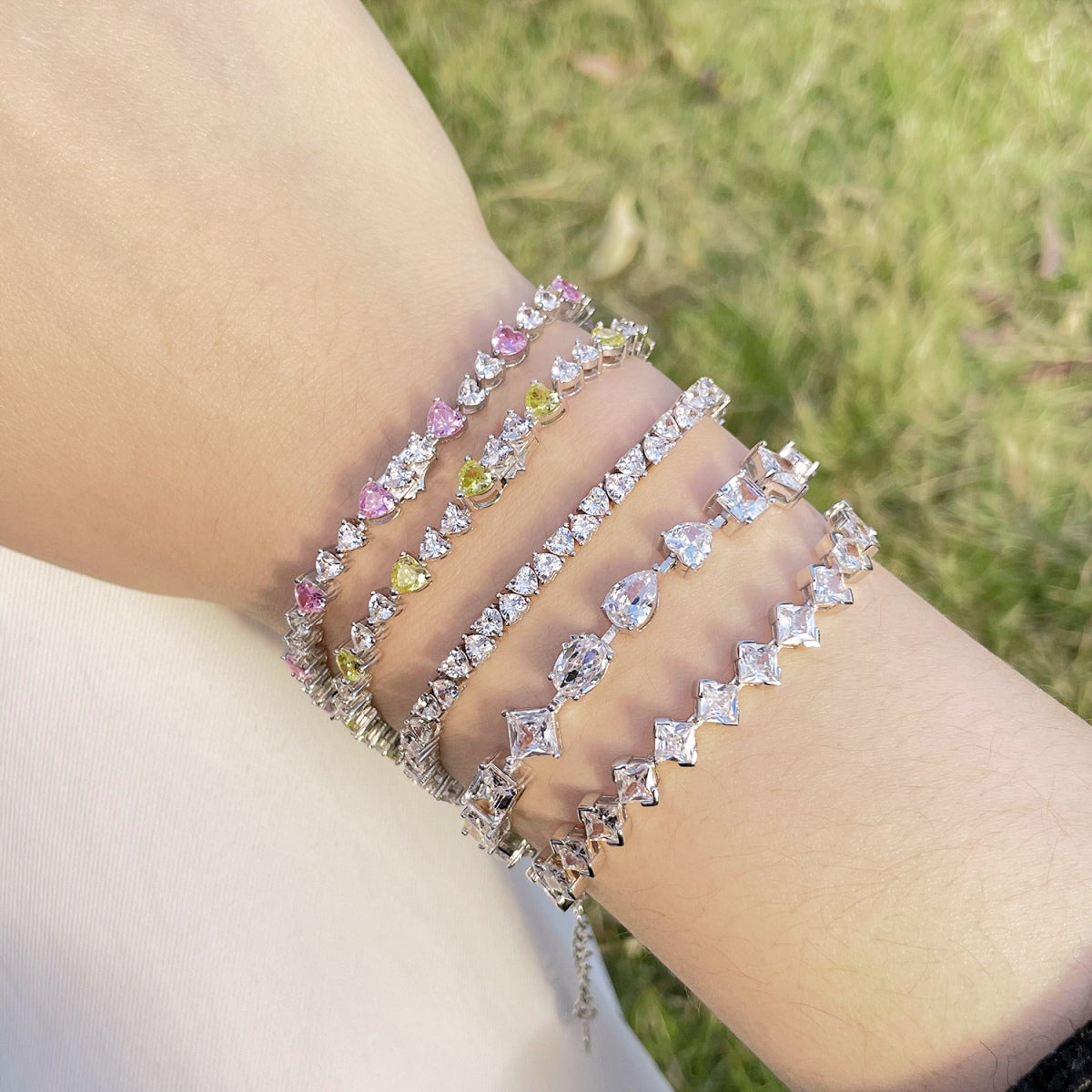 [Clover Jewelry]Unique Exquisite Multi Cut Daily Bracelet