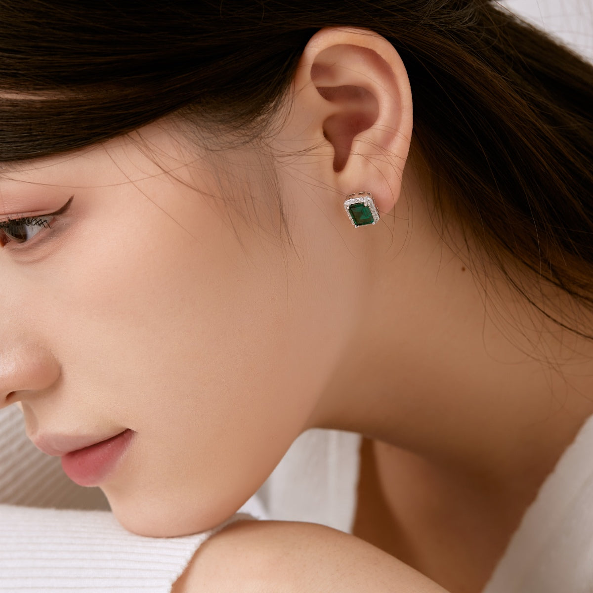 [Clover Jewelry]Luxurious Dainty Emerald Cut Banquet Earrings