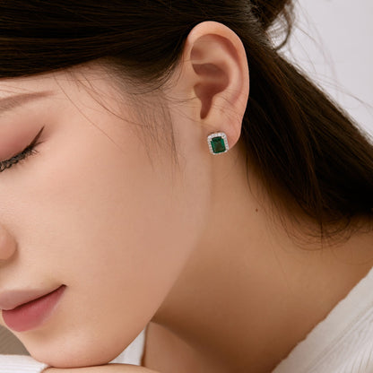 [Clover Jewelry]Luxurious Dainty Emerald Cut Banquet Earrings