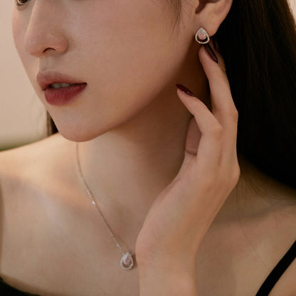 [Clover Jewelry]Sparkling Delicate Water Drop Shape Daily Earrings