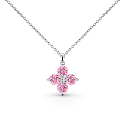 [Clover Jewelry]Four-Leaf Clover And Eight-Pointed Star Necklace