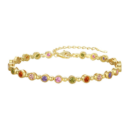 [Clover Jewelry]Sparkling Exquisite Round Cut Party Bracelet