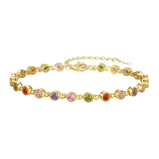 [Clover Jewelry]Sparkling Exquisite Round Cut Party Bracelet