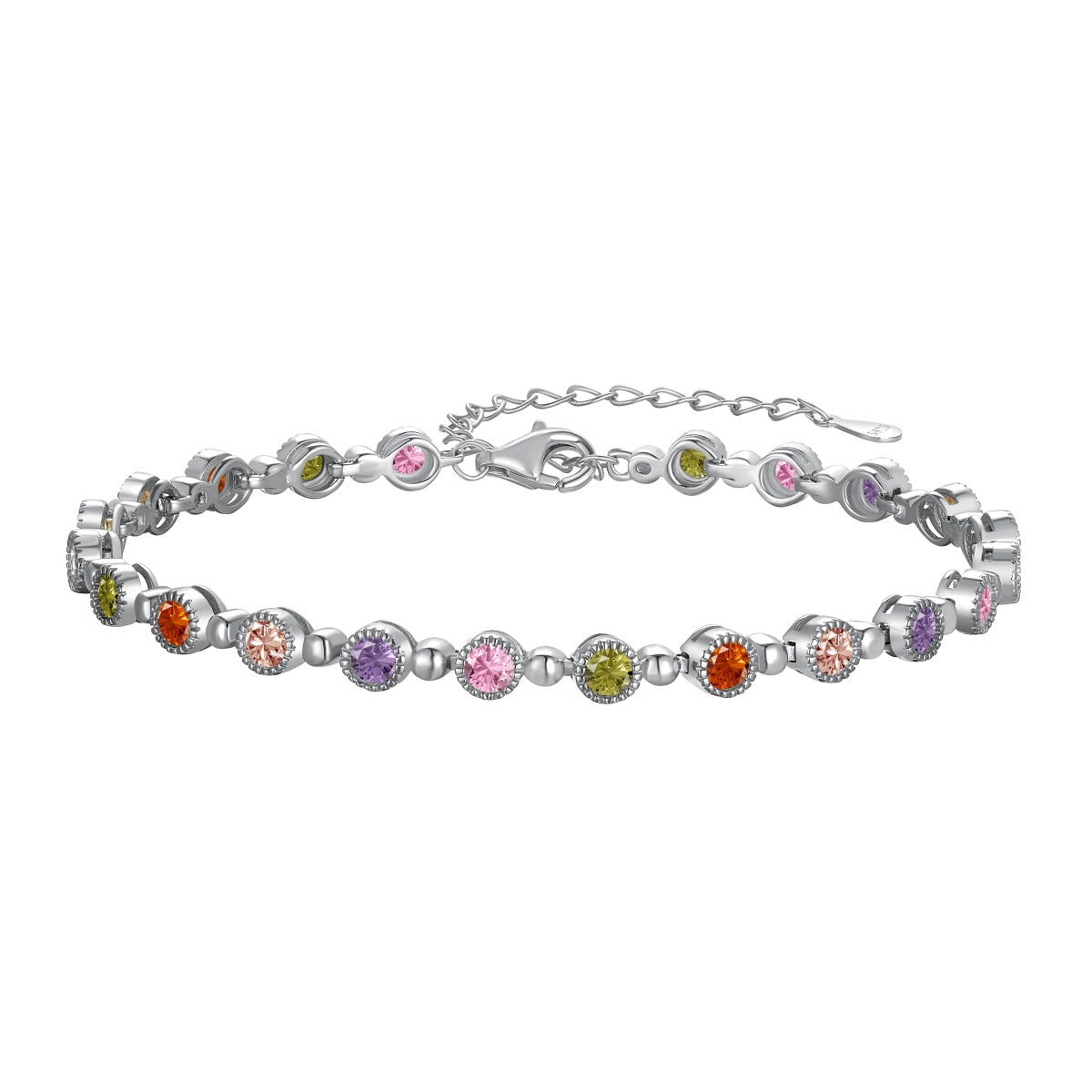 [Clover Jewelry]Sparkling Exquisite Round Cut Party Bracelet