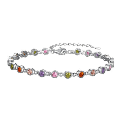 [Clover Jewelry]Sparkling Exquisite Round Cut Party Bracelet