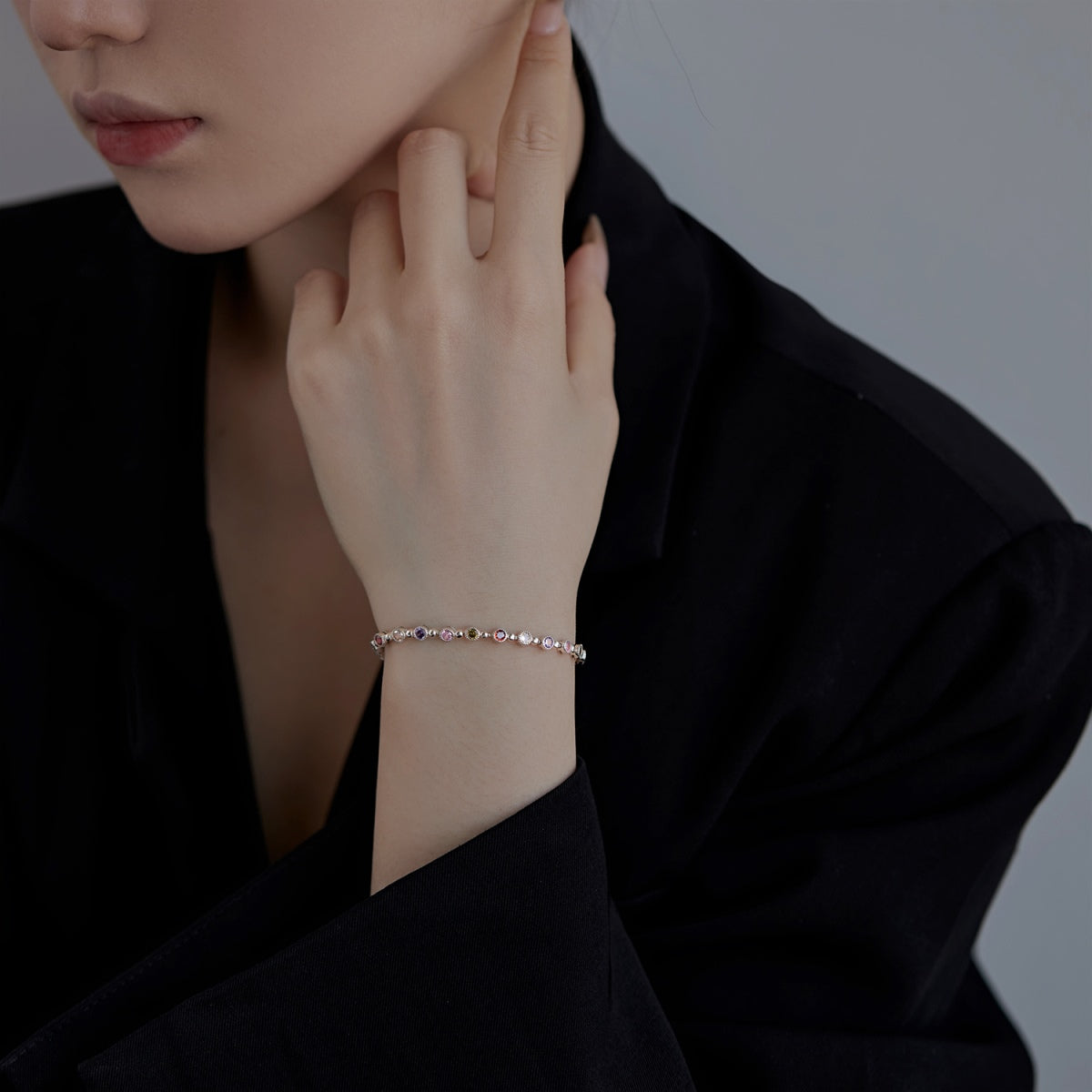 [Clover Jewelry]Sparkling Exquisite Round Cut Party Bracelet