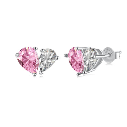 [Clover Jewelry]Dazzling Elegant Heart Cut Lover Earrings