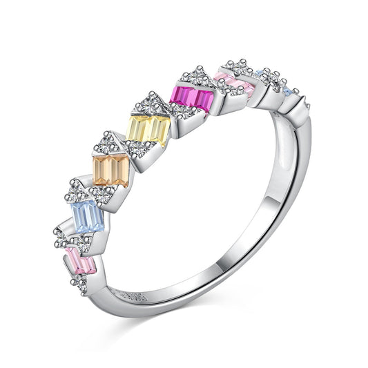 [Clover Jewelry]Delicate Vibrant Emerald Cut Daily Ring