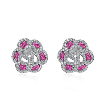 [Clover Jewelry]Exquisite Flower Shape Daily Earrings