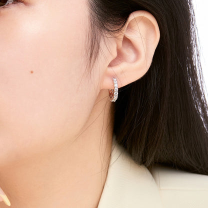 [Clover Jewelry]Radiant Colorful Round Cut Earrings