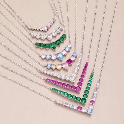 [Clover Jewelry]Dazzling Rainbow Necklace