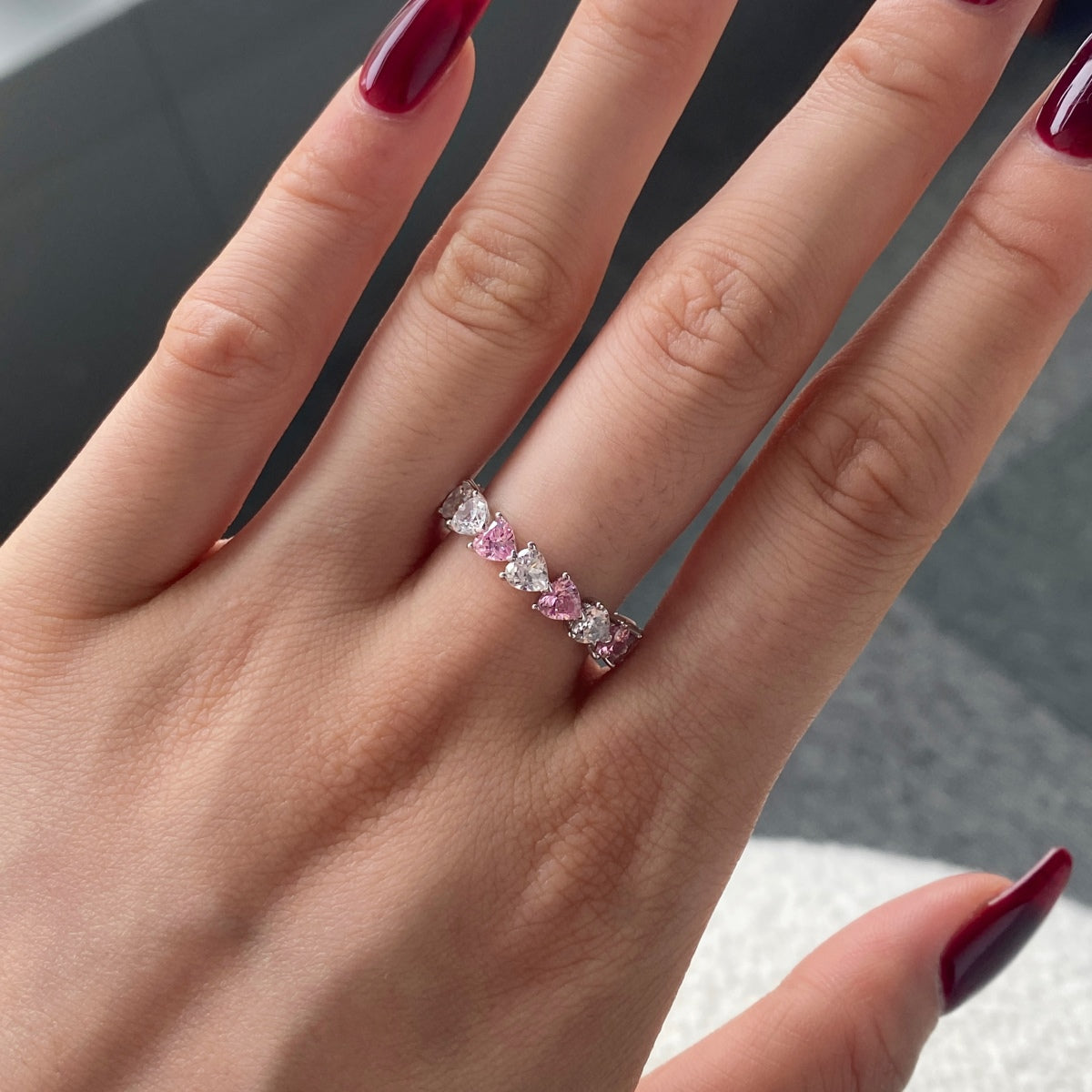 [Clover Jewelry]0.25 Carat Radiant Romance Heart Cut Lover Ring