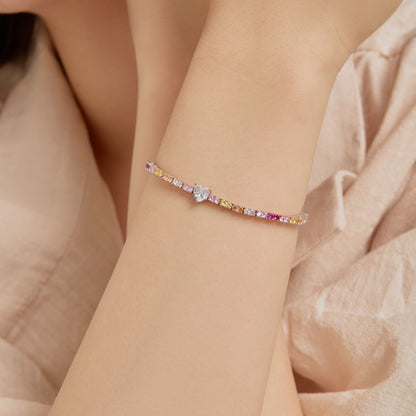 [Clover Jewelry]Delicate Romantic Heart Shape Lover Bracelet