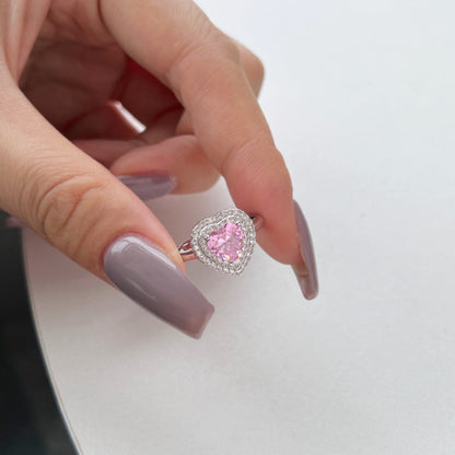 [Clover Jewelry]Delicate Ebullient Heart Shape Wedding Ring