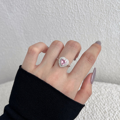 [Clover Jewelry]Delicate Ebullient Heart Shape Wedding Ring