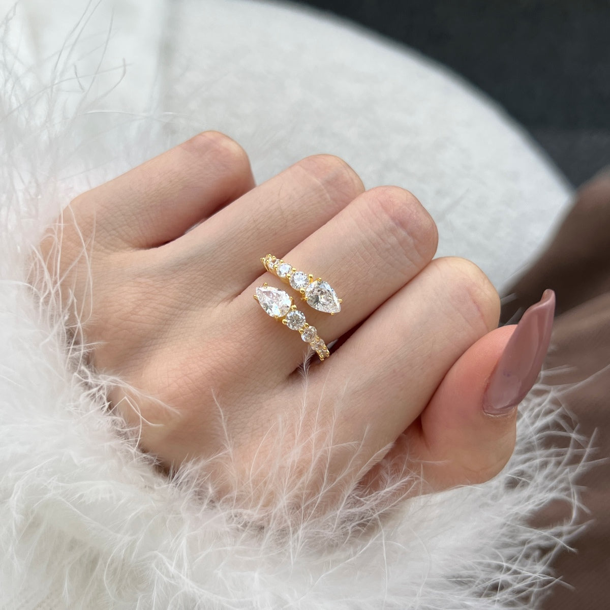 [Clover Jewelry]Delicate Lively Snake Shape Daily Ring