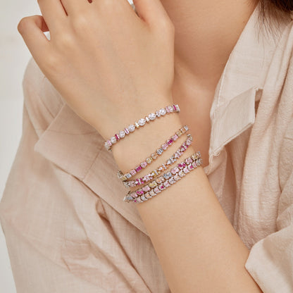 [Clover Jewelry]Radiant Colorful Round Shape Daily Bracelet