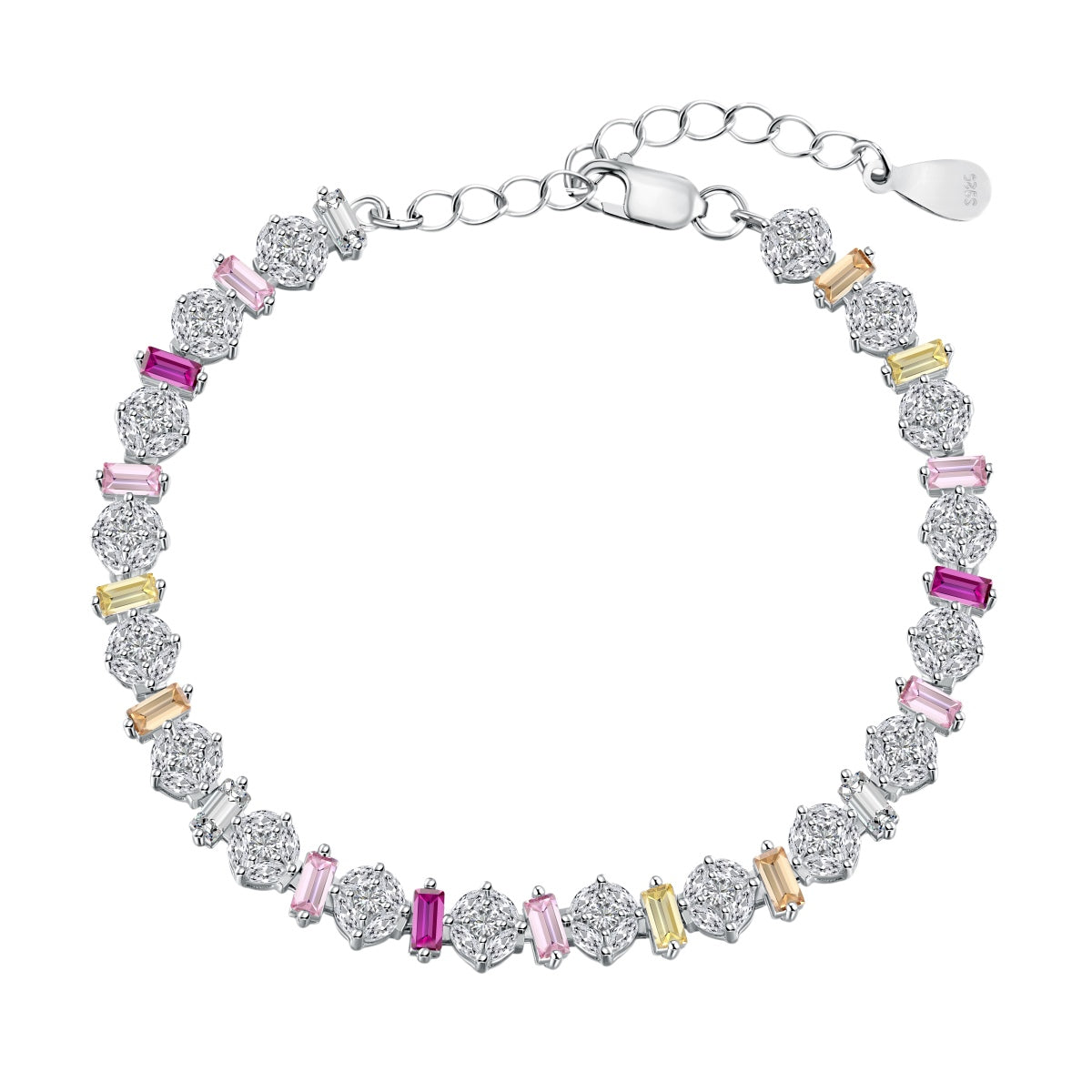 [Clover Jewelry]Radiant Colorful Round Shape Daily Bracelet