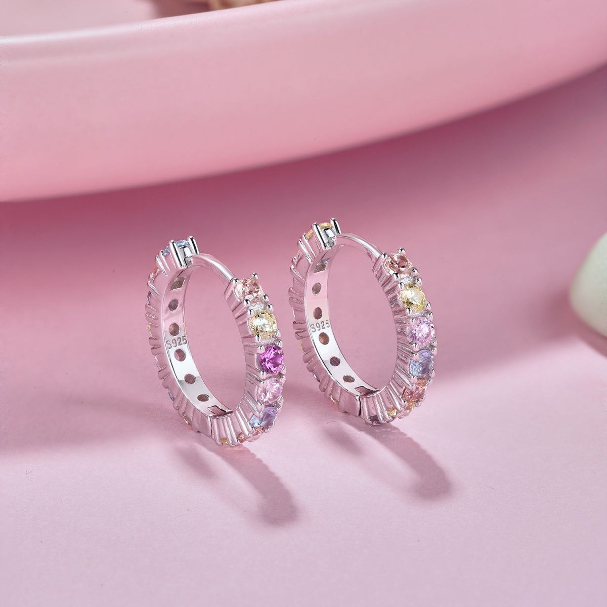 [Clover Jewelry]Radiant Colorful Round Cut Earrings