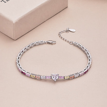 [Clover Jewelry]Delicate Romantic Heart Shape Lover Bracelet