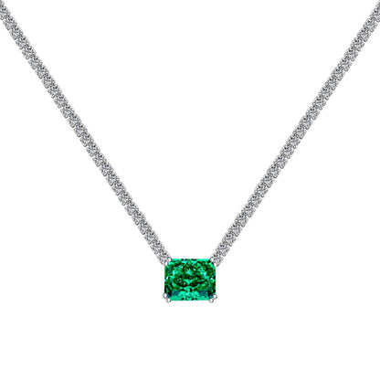 [Clover Jewelry]4.0 Carat Elegant Radiant Cut Necklace