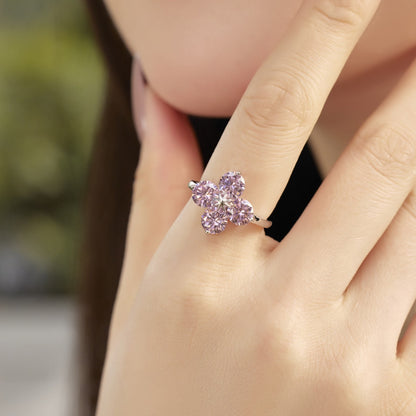 [Clover Jewelry]Four-Leaf Clover Eight-Pointed Star Ring