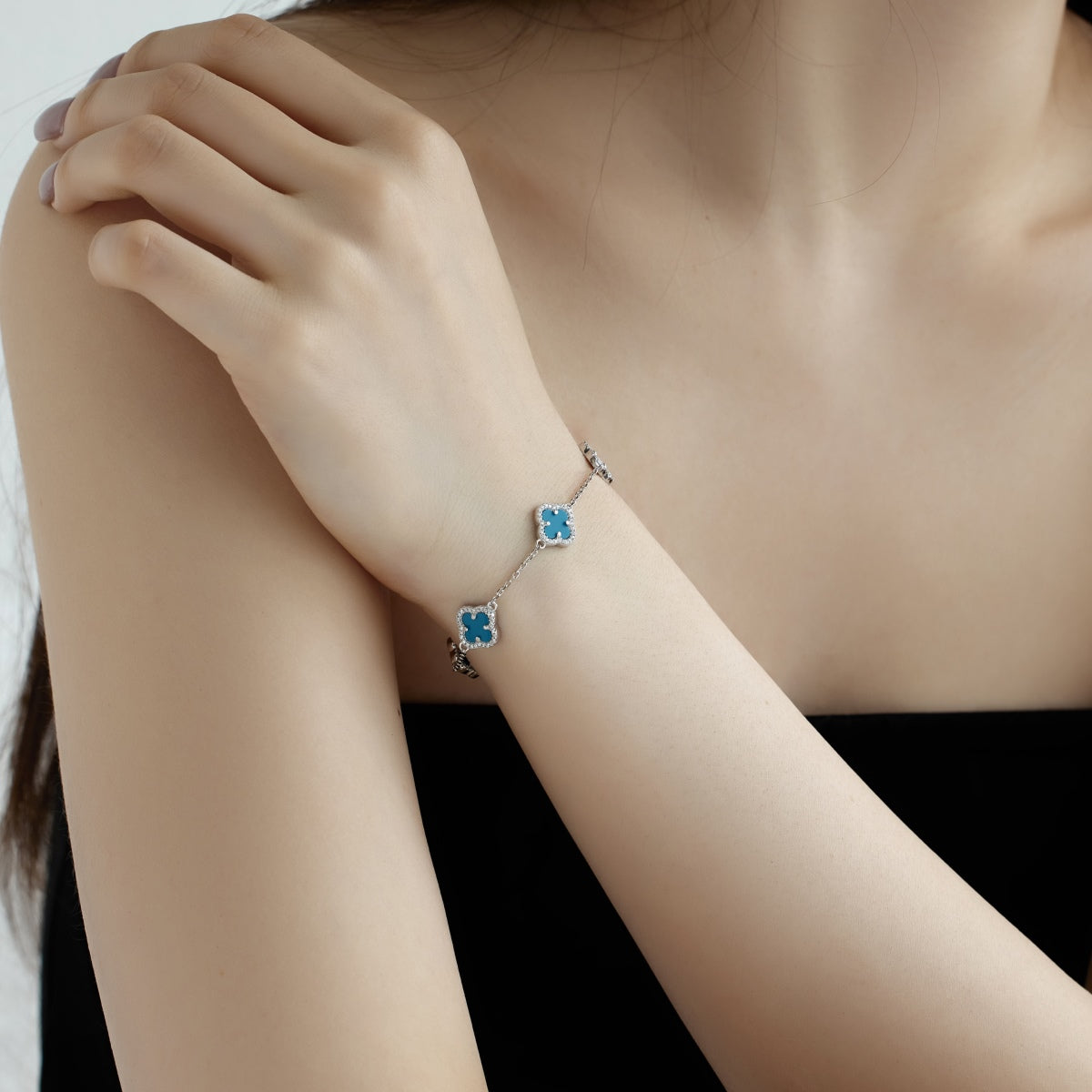 [Clover Jewelry]Four-Leaf Clover Exquisite Bracelet