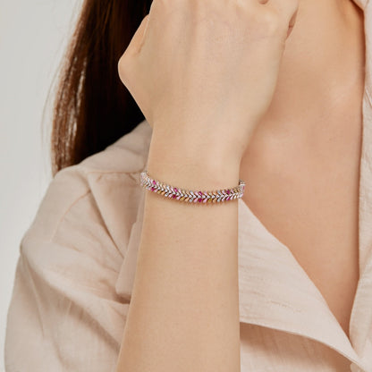 [Clover Jewelry]Dainty Radiant Emerald Cut Daily Bracelet