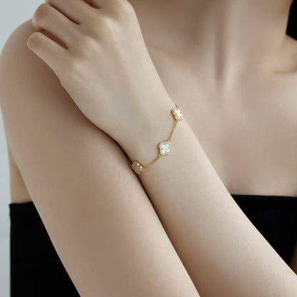 [Clover Jewelry]Four-Leaf Clover Exquisite Bracelet